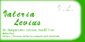 valeria levius business card